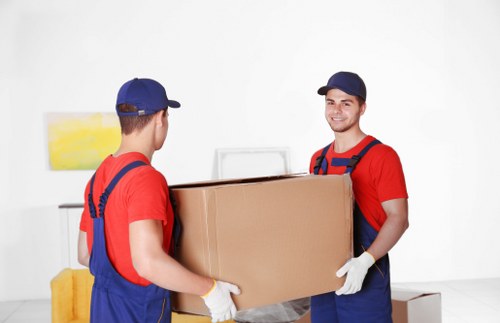 Warehouse safety image with clear walkways and stacked goods