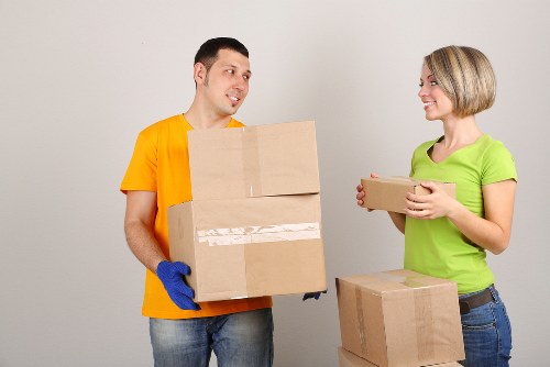 A tidy self storage area in Erith with organized belongings