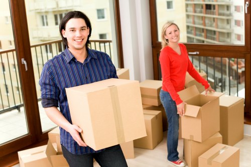 Packing boxes and household items for removals in Erith
